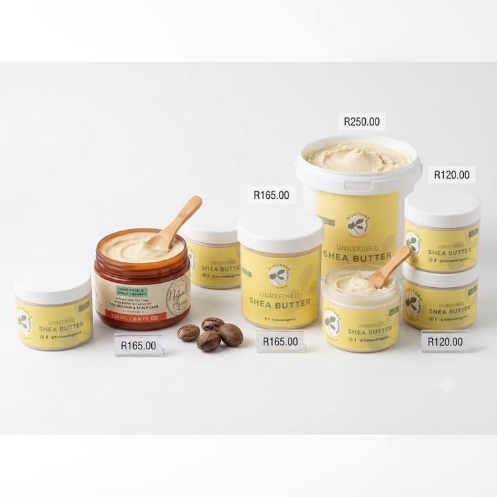 FirstSeed Organics unrefined shea butter tubs